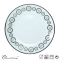 Черный Круг Дизайн Белый Ужин Плиты